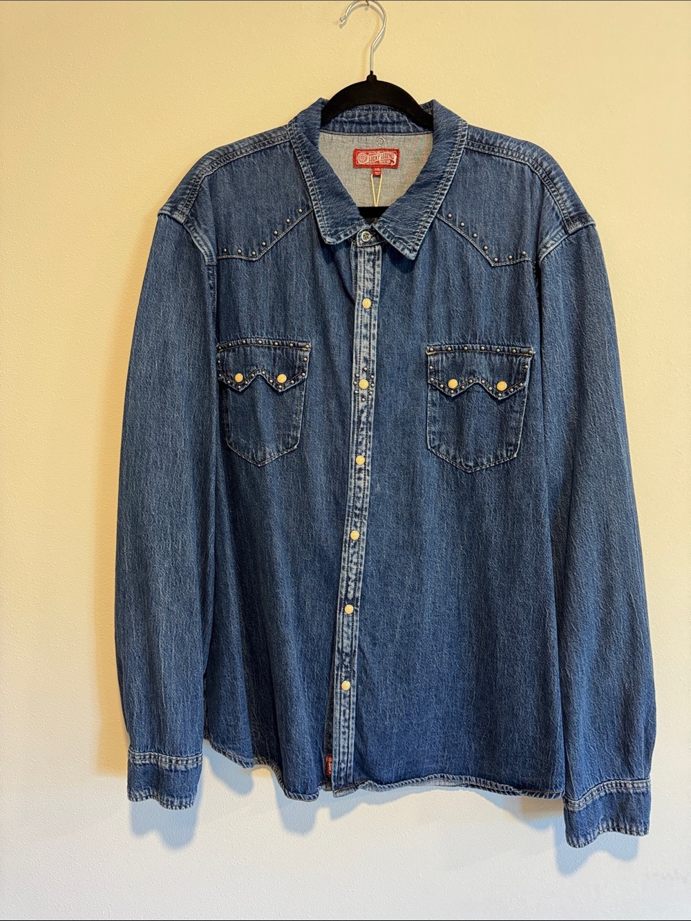 Lucky Brand Blue Denim Western Button-Down Shirt